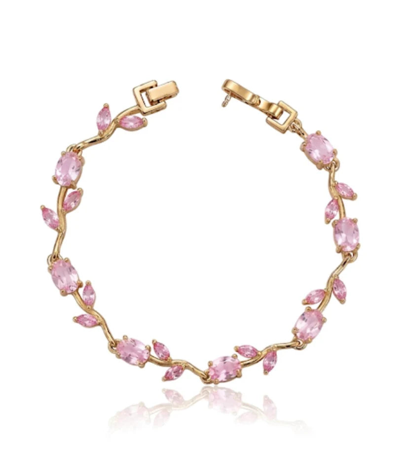 Exclusive Silver Gold Tulip chain Bracelet