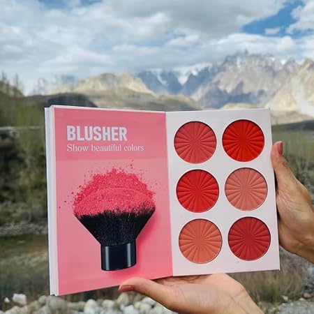 All In One Makeup Palette Book | 4 In 1 Makeup Book with 6 Highlighters, 4 Contour Shades, 24 Eyeshadows, 6 Blush Shades, and 3 Eyebrow Powders | Long Lasting and Waterproof